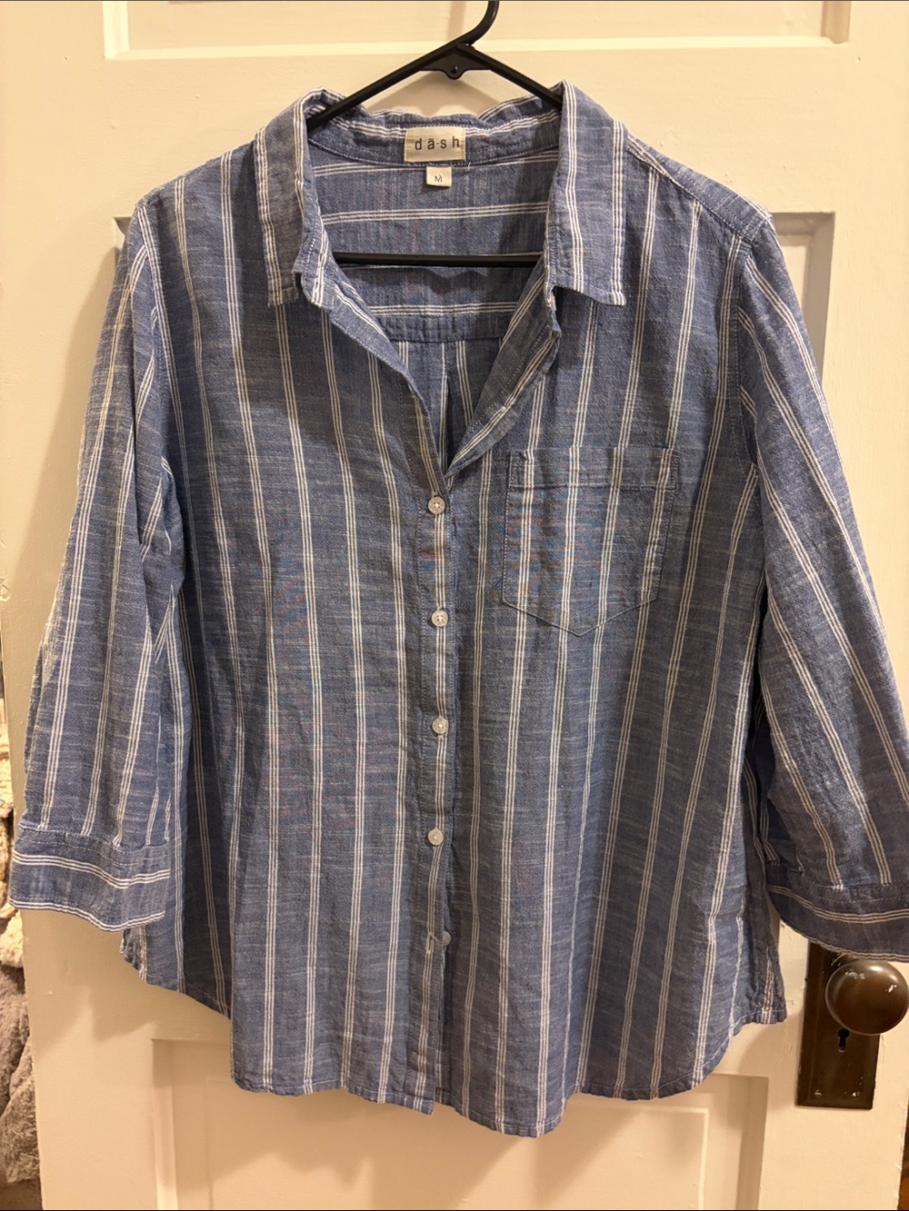 Dash Blue & White Striped Button-Down Shirt